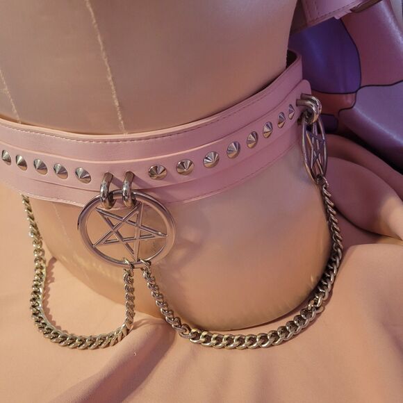 Killstar Pink Chain Belt Size Women's L-XXL Goth Y2K Kawaii Gyaru Gal Style Emo - Picture 4 of 13